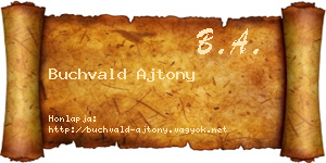 Buchvald Ajtony névjegykártya