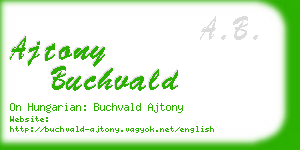 ajtony buchvald business card